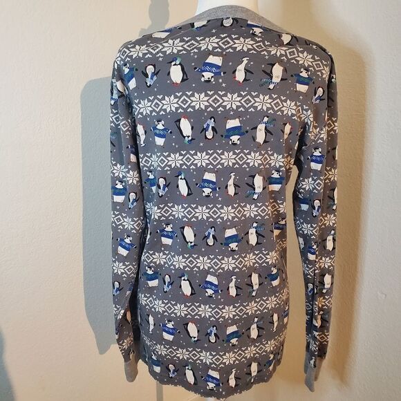 Hannah Andersson Winter Penguin Organic Cotton Pajama Top Size Medium - Picture 10 of 13